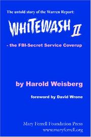 Cover of: Whitewash II by Harold Weisberg