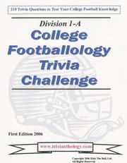 Cover of: College Footballology Trivia Challenge