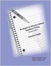 Cover of: Strategies for Effective Writing: Expository Writing by Charles T. Mangrum, Ed.D., Stephen S. Strichart, Ph.D.