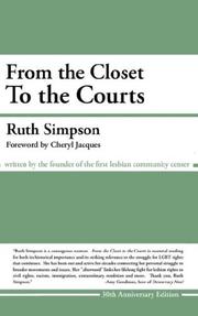 Cover of: From the Closet to the Courts by Ruth Simpson, Ruth Simpson