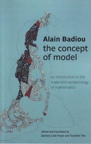 Cover of: The Concept of Model by Alain Badiou