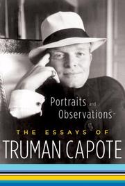 Cover of: Portraits and Observations by Truman Capote