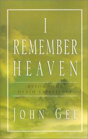 Cover of: I Remember Heaven: Beyond the Death Experience