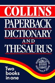 Cover of: Collins Paperback Dictionary and Thesaurus