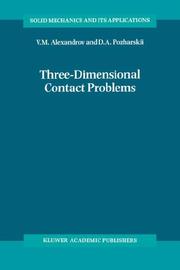 Cover of: Three-Dimensional Contact Problems (Solid Mechanics and Its Applications)