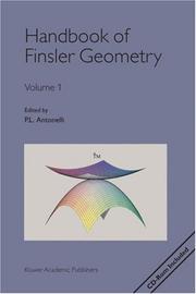 Cover of: Handbook of Finsler Geometry