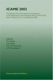 Front cover of Icame 2003 by Unknown