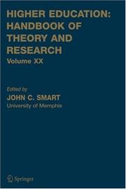 Cover of: Higher Education: Handbook Of Theory And Research Volume XX  (Higher Education: Handbook of Theory and Research)