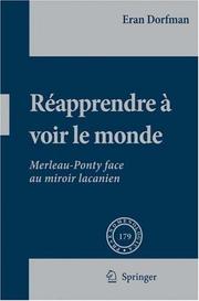 Cover of: Réapprendre à voir le monde by Eran Dorfman