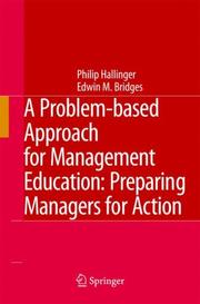 Cover of: A Problem-based Approach for Management Education: Preparing Managers for Action