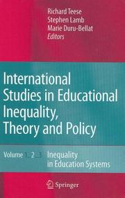 Cover of: International Studies in Educational Inequality, Theory and Policy