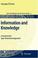 Cover of: Information and Knowledge