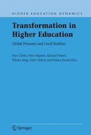 Cover of: Transformation in Higher Education: Global Pressures and Local Realities (Higher Education Dynamics)