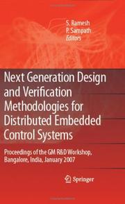 Cover of: Next Generation Design and Verification Methodologies for Distributed Embedded Control Systems | 
