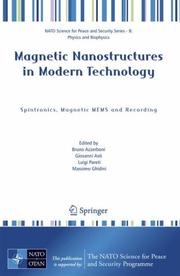 Magnetic Nanostructures in Modern Technology by Bruno Azzerboni, Giovanni Asti, Luigi Pareti