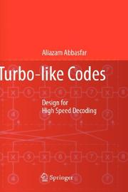 Cover of: Turbo-like Codes by Aliazam Abbasfar