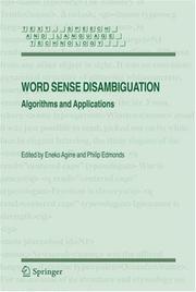 Cover of: Word Sense Disambiguation by 