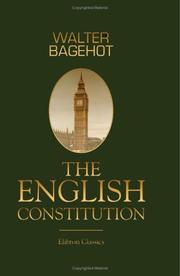 Cover of: The English Constitution by Walter Bagehot