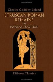 Cover of: Etruscan Roman remains in popular tradition