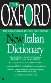 Cover of: The Oxford New Italian Dictionary by Oxford University Press