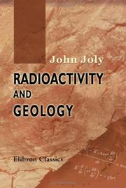 Cover of: Radioactivity and Geology by John Joly