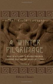 Cover of: A Winter Pilgrimage by H. Rider Haggard