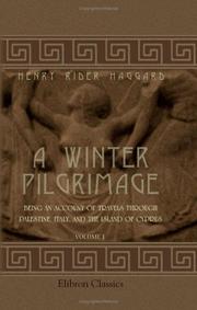 Cover of: A Winter Pilgrimage by H. Rider Haggard