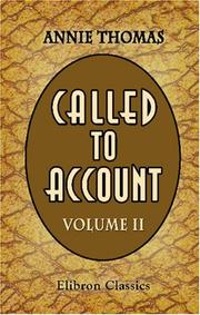 Cover of: Called to Account: A Novel. Volume 2