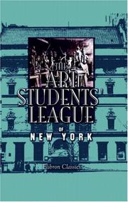 Cover of: The Art Students/ League of New York | Author unknown