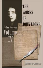 Cover of: The Works of John Locke by John Locke