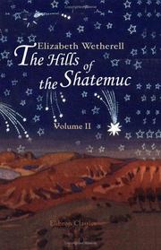 Cover of: The Hills of the Shatemuc by Susan Warner