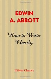 How to write clearly by Edwin Abbott Abbott