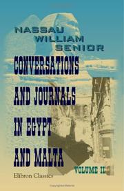 Cover of: Conversations and Journals in Egypt and Malta: Volume 2