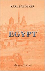 Cover of: Egypt: Handbook for Travellers edited by Karl Baedeker