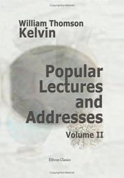 Cover of: Popular Lectures and Addresses: Volume 2