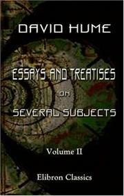 Cover of: Essays and Treatises on Several Subjects: Volume 2