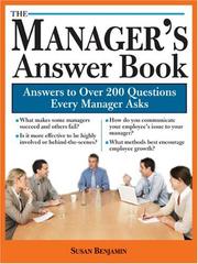 Cover of: The Manager's Answer Book