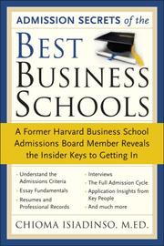 Cover of: Admissions Secrets of the Best Business Schools