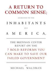 Cover of: A Return to Common Sense