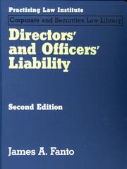 Cover of: Directors & Officers Liability