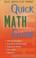 Cover of: Quick Math Guide