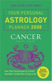Cover of: Your Personal Astrology Planner 2008: Cancer (Your Personal Astrology Planner)