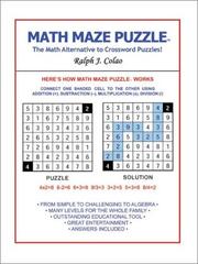 Cover of: Math Maze Puzzle by Ralph J. Colao