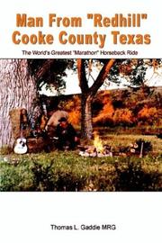 Cover of: Man From Redhill Cooke County Texas | Thomas L. Gaddie Mrg