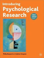 Cover of: Introducing Psychological Research by Philip Banyard, Andrew Grayson