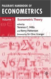 Cover of: Palgrave Handbook of Econometrics: Volume 1: Econometric Theory