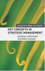 Cover of: Key Concepts in Strategic Management (Palgrave Key Concepts)