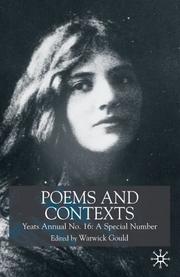 Cover of: Poems and Contexts: Yeats Annual No. 16 by Warwick Gould