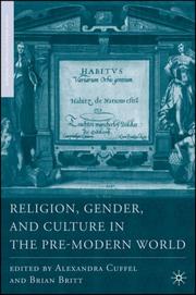 Cover of: Religion, Gender, and Culture in the Pre-Modern World (Religion/Culture/Critique)