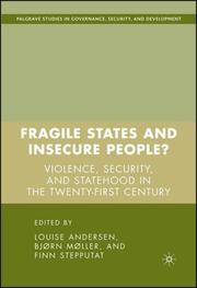 Cover of: Fragile States and Insecure People? by Louise Andersen, Bjorn Moller, Finn Stepputat